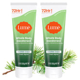 Lume Whole Body Deodorant invisible cream tube front view for discreet daily use