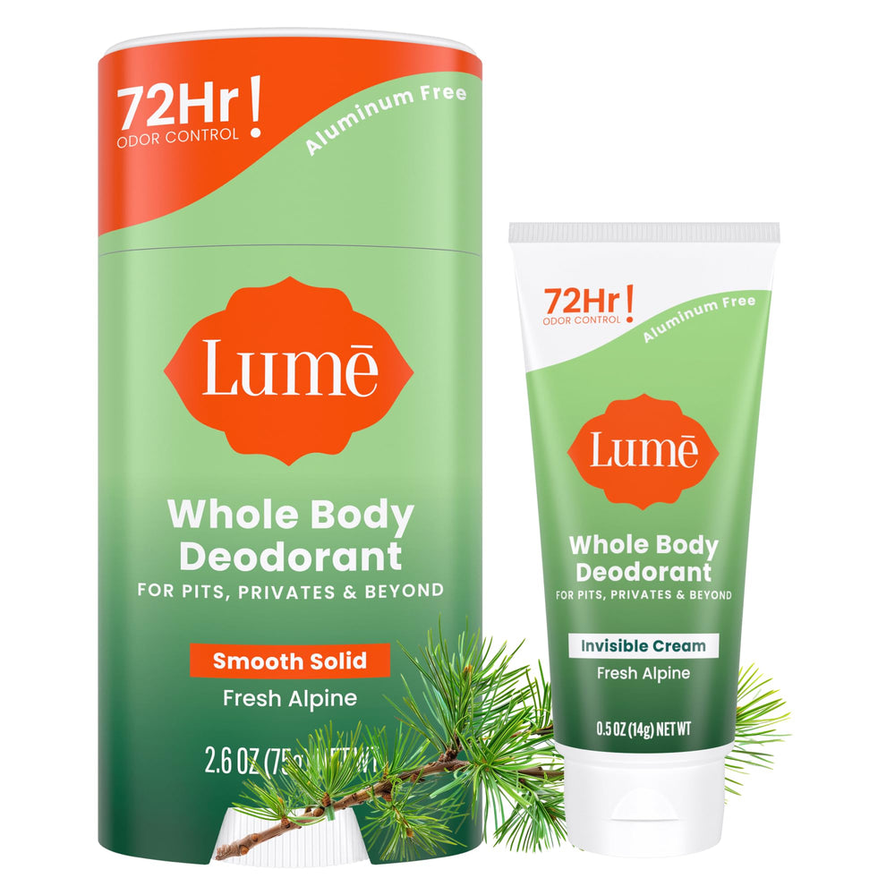 Lume invisible cream tube mini for portable odor control and skin-safe application