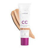 Lumene Color Correcting CC Cream Tan bottle close-up highlighting shade and hydration