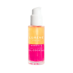 Lumene Nordic-C Valo Arctic Berry Face Oil bottle showcases hydration for radiant skin