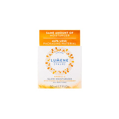 Lumene Nordic-C Valo Glow Moisturizer with hyaluronic acid dropper indicates hydration boost.