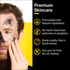Lumin Charcoal Scrub Deep Detox texture detail reveals micro exfoliants smoothing dead skin.