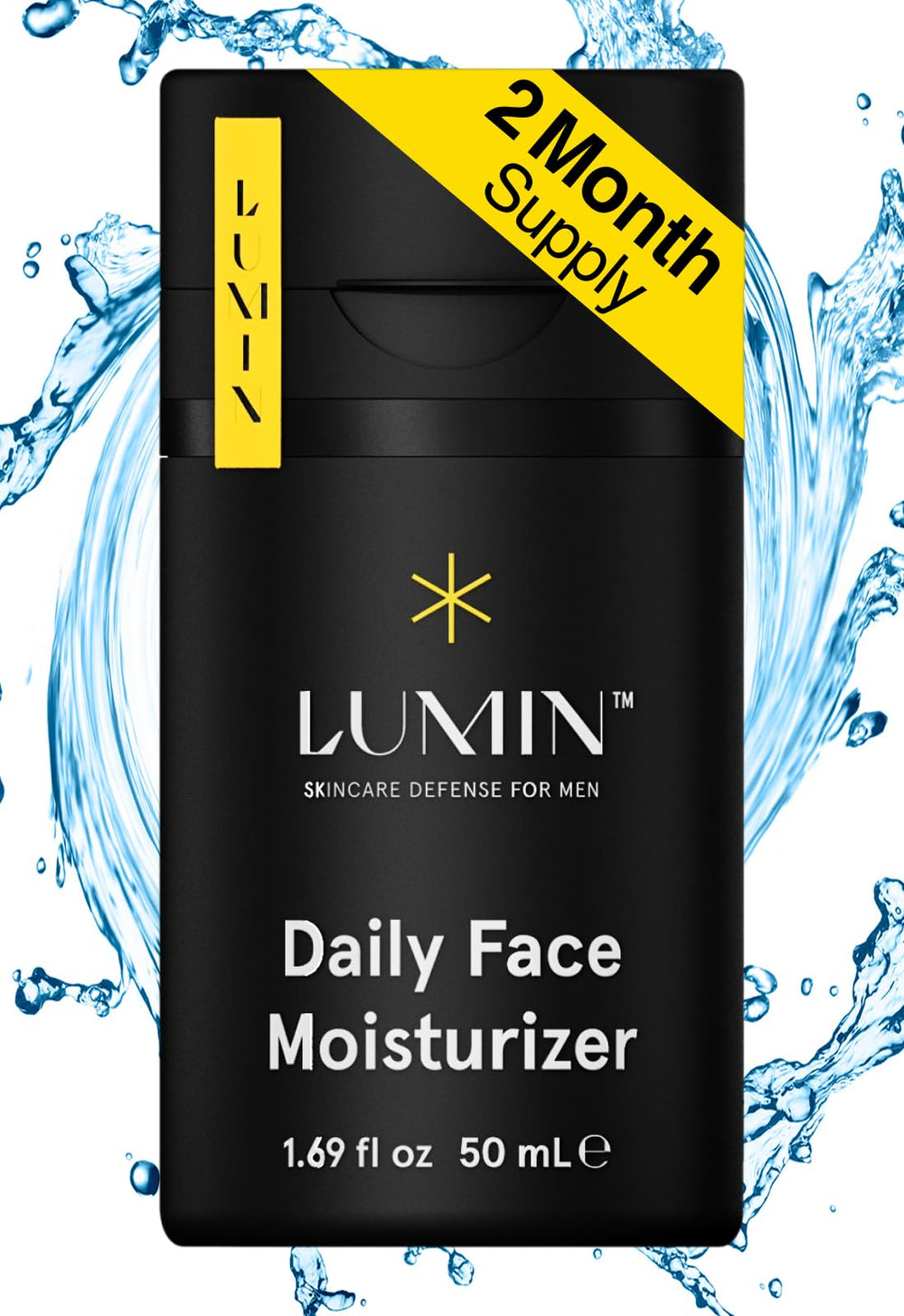 Lumin Daily Face Moisturizer pump shows lightweight hydration for everyday comfort.