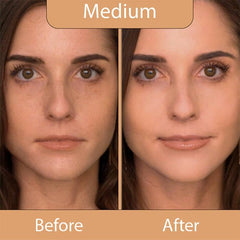 LUMINESS Silk Foundation Medium shade delivers even coverage via spray
