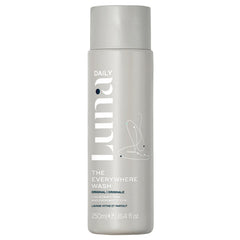 Luna Daily Feminine Wash bottle pour shows gentle cleansing with jasmine-ylang aroma.