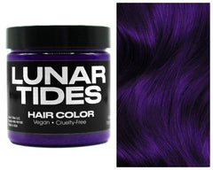 Lunar Tides Dark Violet bottle showcases a vibrant semi-permanent color option for at-home styling.