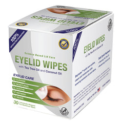 Lunovus makeup-remover eyelid wipes shown as convenient makeup removal on-the-go.