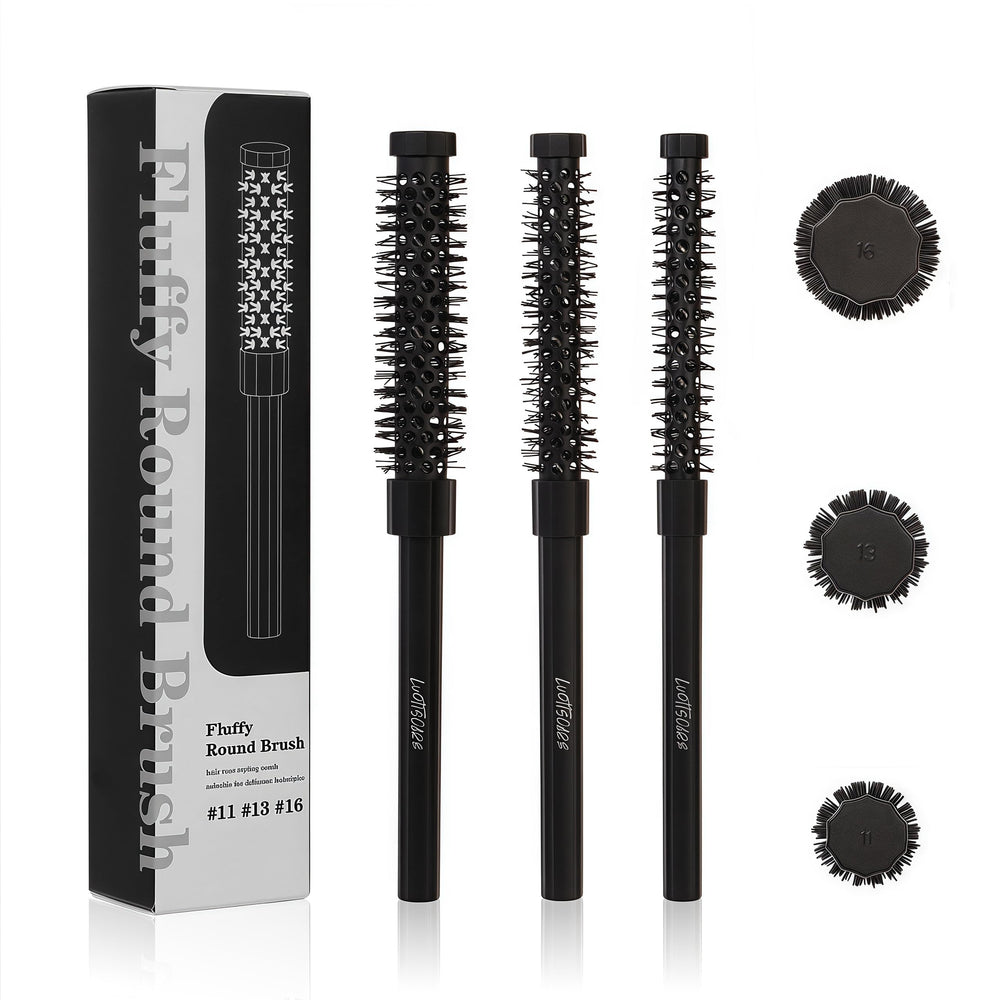 LuottsCare small round brush in action for a fast salon-style blowout with root lift