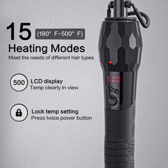 LURA hot comb 15 heat settings enable versatile styling for diverse hair textures.