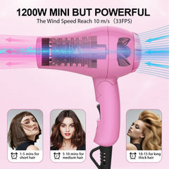 LURA mini dryer with concentrator nozzle for precise, salon-like air flow.