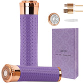 Lurini face razor purple handle gliding smoothly for painless facial hair removal