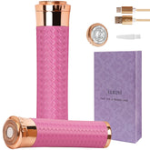 Lurini eliminador de vello facial con cabezal dorado, afeitado suave para piel sensible.