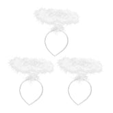 Lurrose angel headbands white halo pack-3 for costume parties and photos