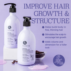 Luseta B-Complex set packaging showcases a complete hair-strengthening routine.