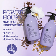 Luseta B-Complex Shampoo foaming lather demonstrates refreshing cleanse.