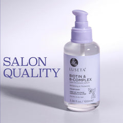 Luseta Biotin B-Complex Hair Oil on dry hair demonstrates frizz control and smoother texture