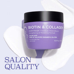 Luseta Biotin Collagen Hair Mask treated strands look shinier and stronger.