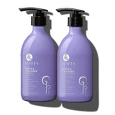 L Luseta Biotin Shampoo bottle closeup highlighting nourishment for thicker-looking hair