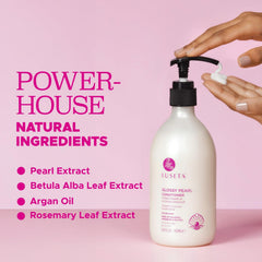 Luseta Glossy Pearl Conditioner barrier moisture concept image suggesting hydration lock.
