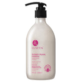 Luseta Glossy Pearl Shampoo bottle front highlights shine-boosting formula.
