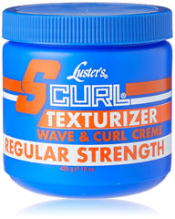 Luster S Curl Texturizer Regular bottle showing smooth finish for waves.
