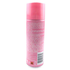 Luster's Pink Sheen Spray being spritzed for lightweight shine and soft texture.