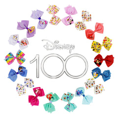 LUV HER Disney 100th Anniversary hair bow set with vibrant prints for everyday play.