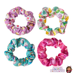 LUV HER Gabby’s Dollhouse printed scrunchies feature characters for colorful hairstyles.