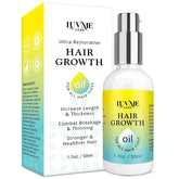 Luv Me Care Biotin Hair Growth Oil bottle showing vitamin-rich formula for healthier hair.