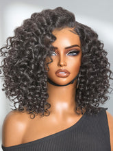 LUVME HAIR curly deep-wave lace-front 12in wig providing natural volume and easy styling.