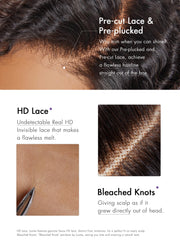 Luvme Hair HD lace closure closeup demonstrates seamless, natural-looking hairline