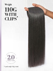 LUVME Yaki straight clip-ins offer versatile texture and easy styling