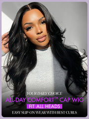 LUVME HAIR All-Day Comfort wig neck-length wavy texture for everyday style.