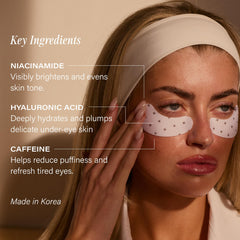 Lux Unfiltered cooling under-eye patches anti-slip design stays put during wearing for uninterrupted refresh