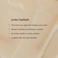 Lux Unfiltered N°32 application demonstrates quick-dry, non-sticky finish on skin.