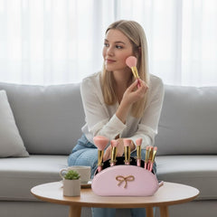 Luxape Bow blush brush for natural color and subtle glow