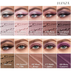 LUXAZA PRO neutral shimmer palette swatches for effortless daily wear