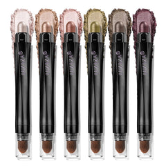 LUXAZA PRO shimmer eyeshadow-stick 6pc Desert Wild packaging for quick color selection.