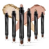 LUXAZA Quartz Pink cream eyeshadow stick close-up shows rich pigment for soft shimmer.