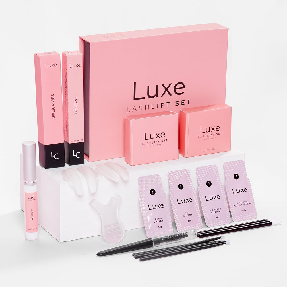 Luxe Cosmetics Lash Lift Kit Pro Version Packaging shows premium at-home salon quality