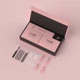 Luxe Cosmetics Lashlift Set packaging shows a salon-grade home kit for easy at-home curling.