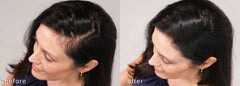 LUXE Hair Building Fibers on dry hair delivers instant volume boost.
