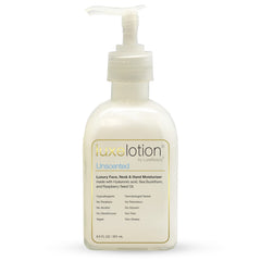 LUXELOTION bottle by LUXEBEAUTY shows lightweight, non-greasy hydration for face, hands, and body