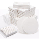 Luxiv compressed white facial sponge pack ready for professional cleansing routines