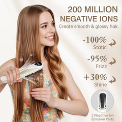 Luxspire straightener brush 6 temperatures LED display for precise control.