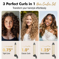 Luxspire rotating curling iron 1.25-inch barrel for voluminous soft waves