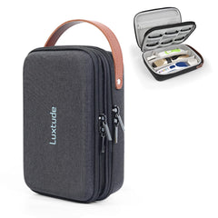 Luxtude hair clipper case front view with sturdy hard-shell exterior for tool protection.