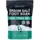 LV LavinsO Tea Tree Foot Soak bottle for soothing post-workout foot refreshment