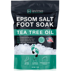 LV LavinsO Tea Tree Foot Soak bottle for soothing post-workout foot refreshment