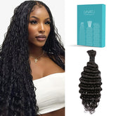 Lvnatu boho human hair braiding bundle showcases natural texture for versatile styles